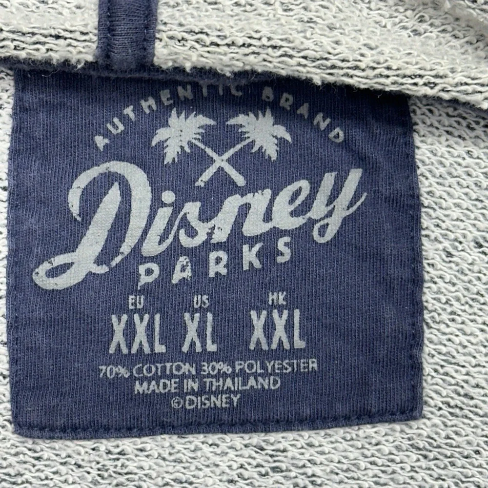 Disney Parks Adult XL Gray/Blue Walt Disney World Full-Zip Hoodie Sweatshirt